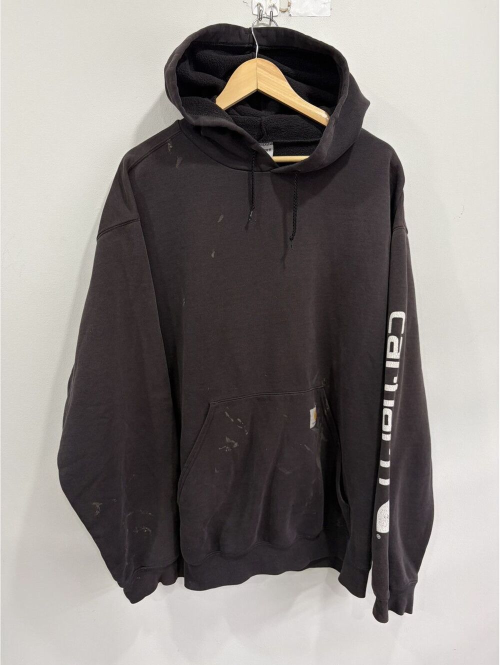 Vintage Carhartt Hoodie Sweater Sleeve Spellout xxl